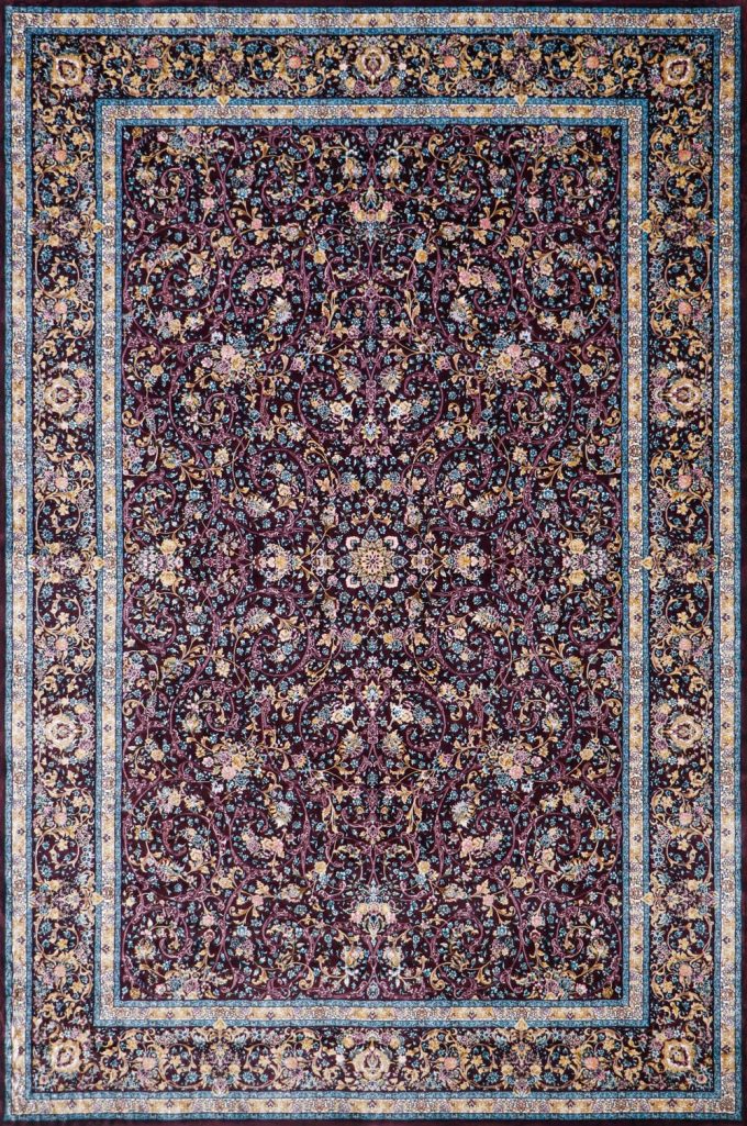 قیمت فرش مودال ابریشمی مستان رنگ روناسی از کالکشن قم
